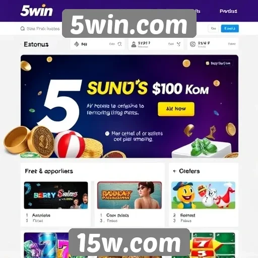 Novidades de bônus e promoções em 5win.com